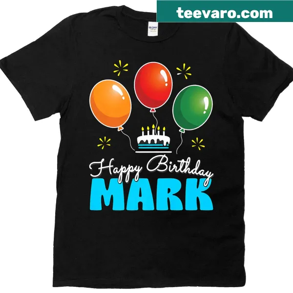 Personalized birthday T-shirt design for Mark