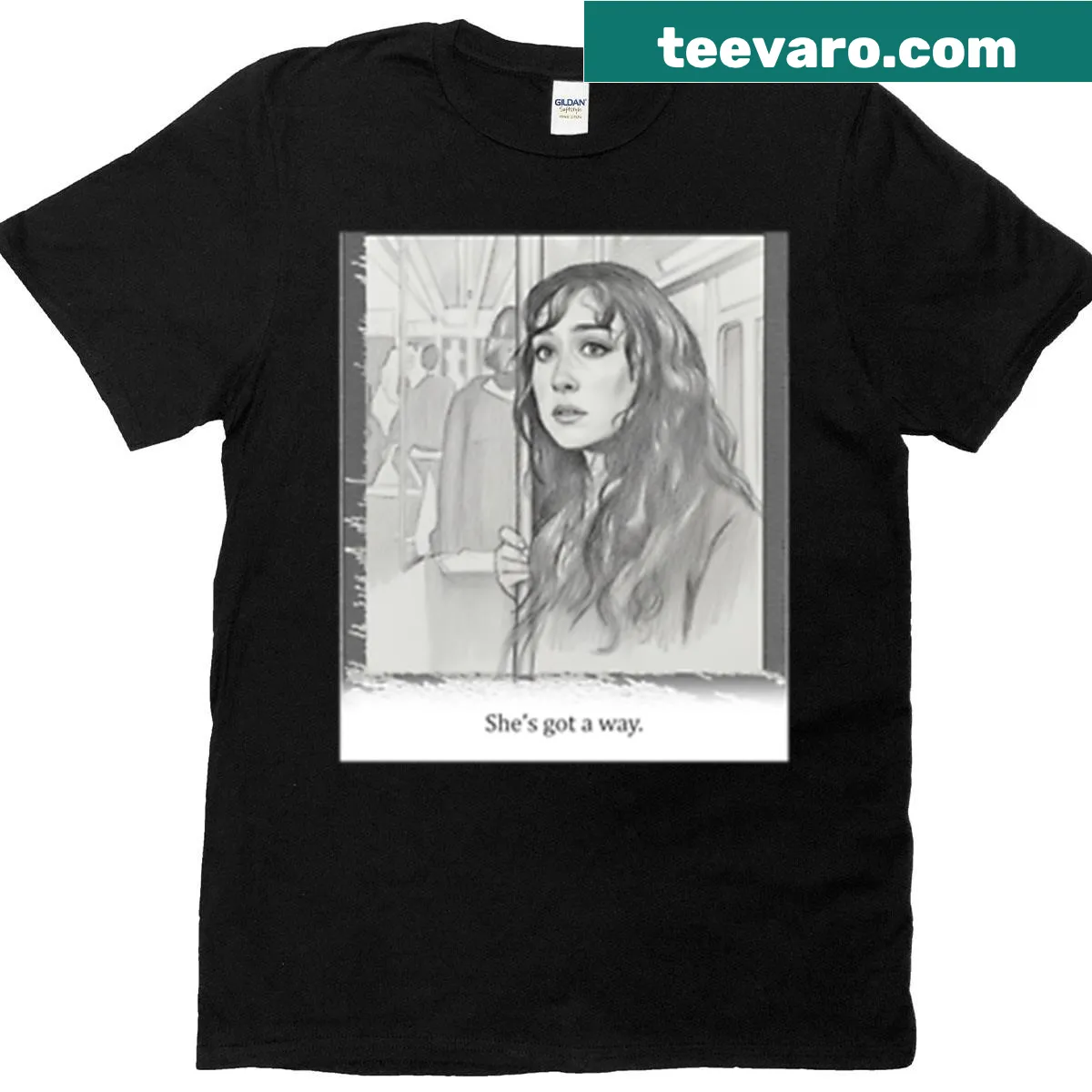 Illustrative T-shirt of Chappell Roan — on a men's t-shirt
