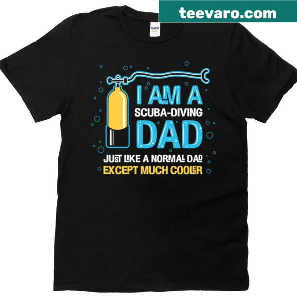 Typography t-shirt for scuba diving dads