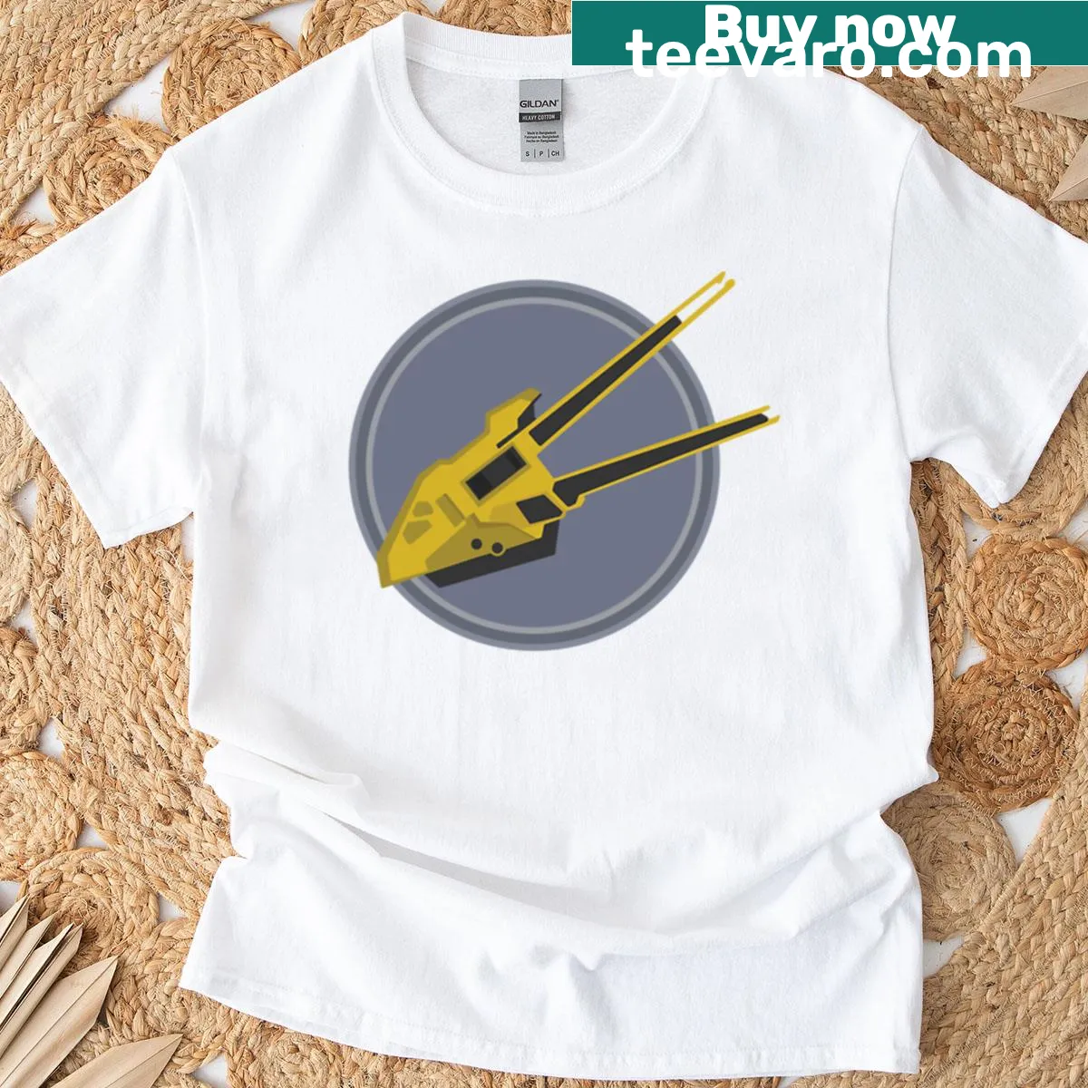 Oversized T-shirt featuring Higgs and guitar from Death Stranding 2 — on a men's t-shirt