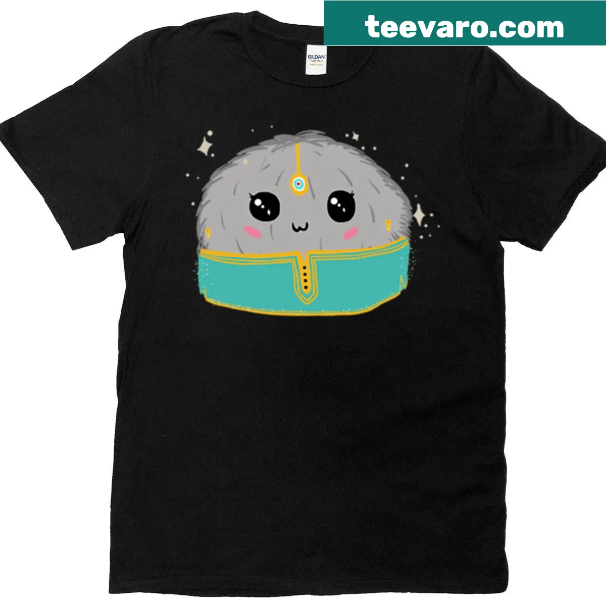 Illustrated T-shirt featuring a maang tikka and traditional outfit design — on a men's t-shirt
