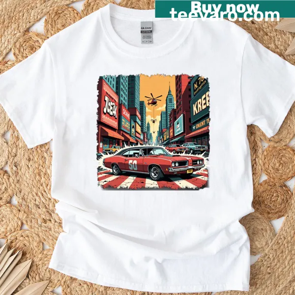 Oversized t-shirt featuring a playful heatwave graphic