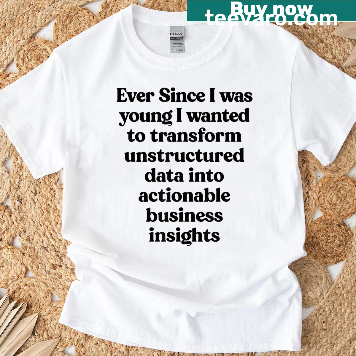 Funny text design on a T-shirt expressing transformation — on a men's t-shirt