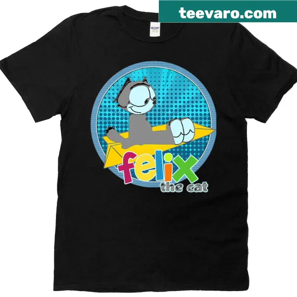 Vintage-themed graphic T-shirt featuring retro movies and cartoons