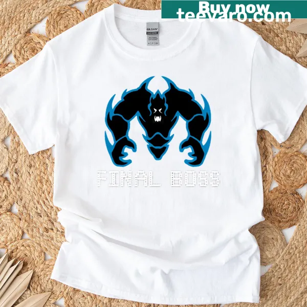 Final Boss team logo graphic t-shirt for gamers