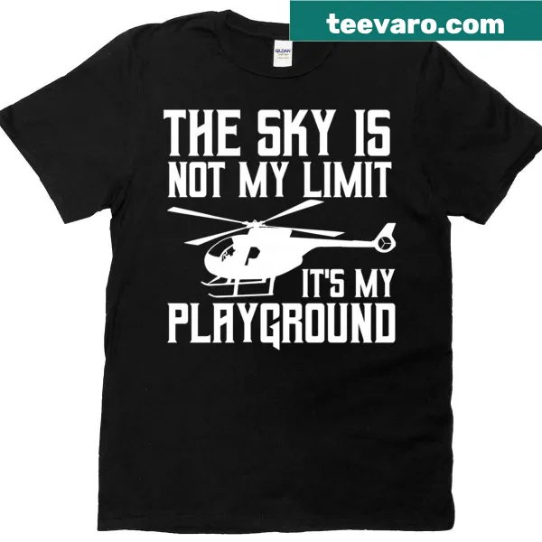 Illustration of a helicopter pilot on a funny T-shirt