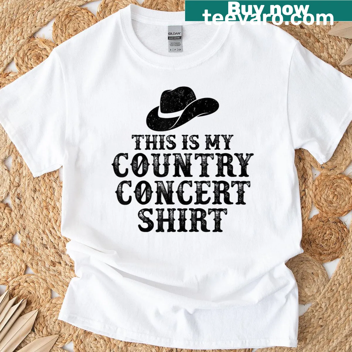 Funny typography T-shirt for country music lovers — on a men's t-shirt