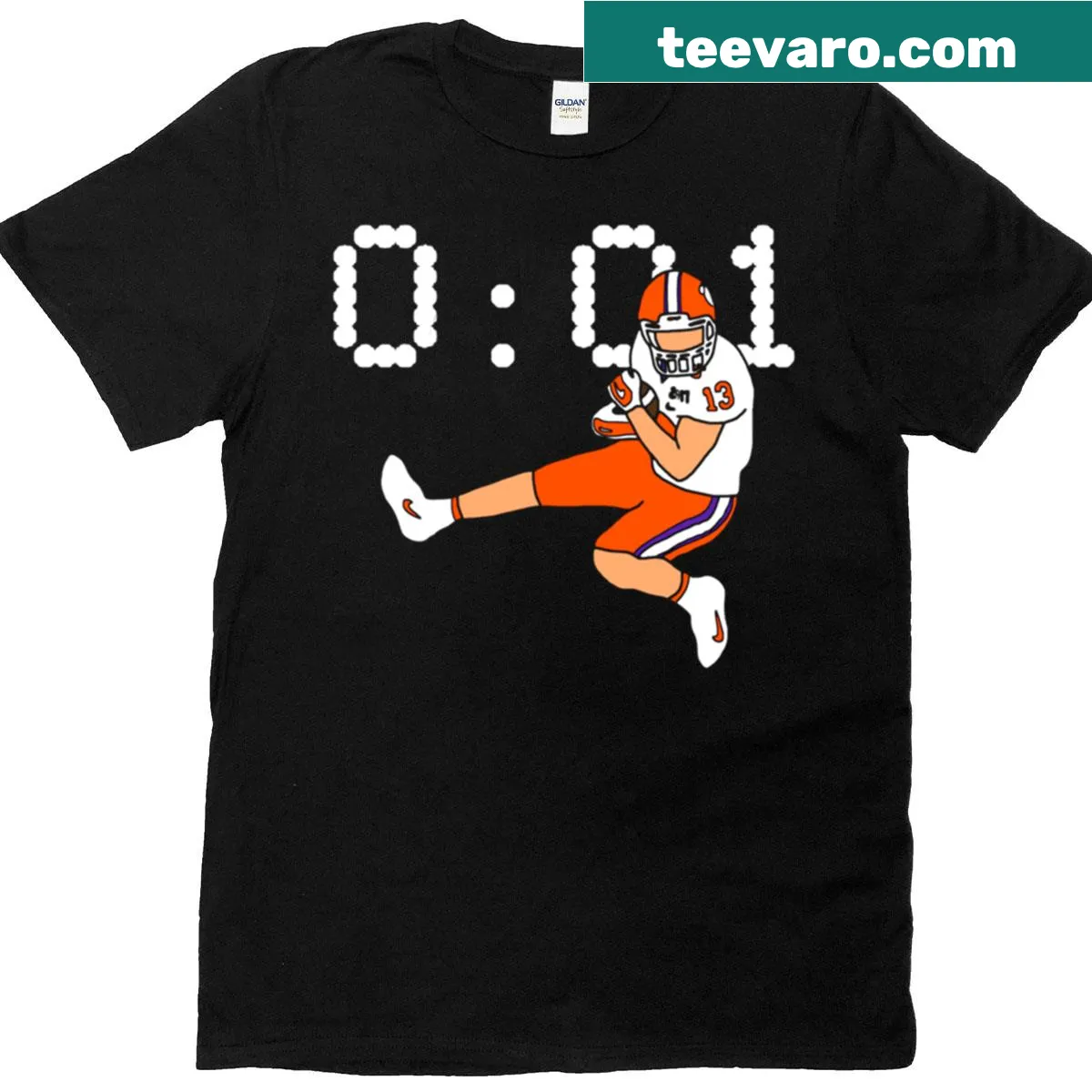 Game Winning Touchdown t-shirt with dynamic sports typography — on a men's t-shirt