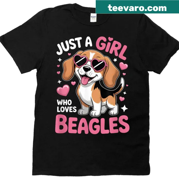 Cute Beagle illustration on a T-shirt for dog lovers
