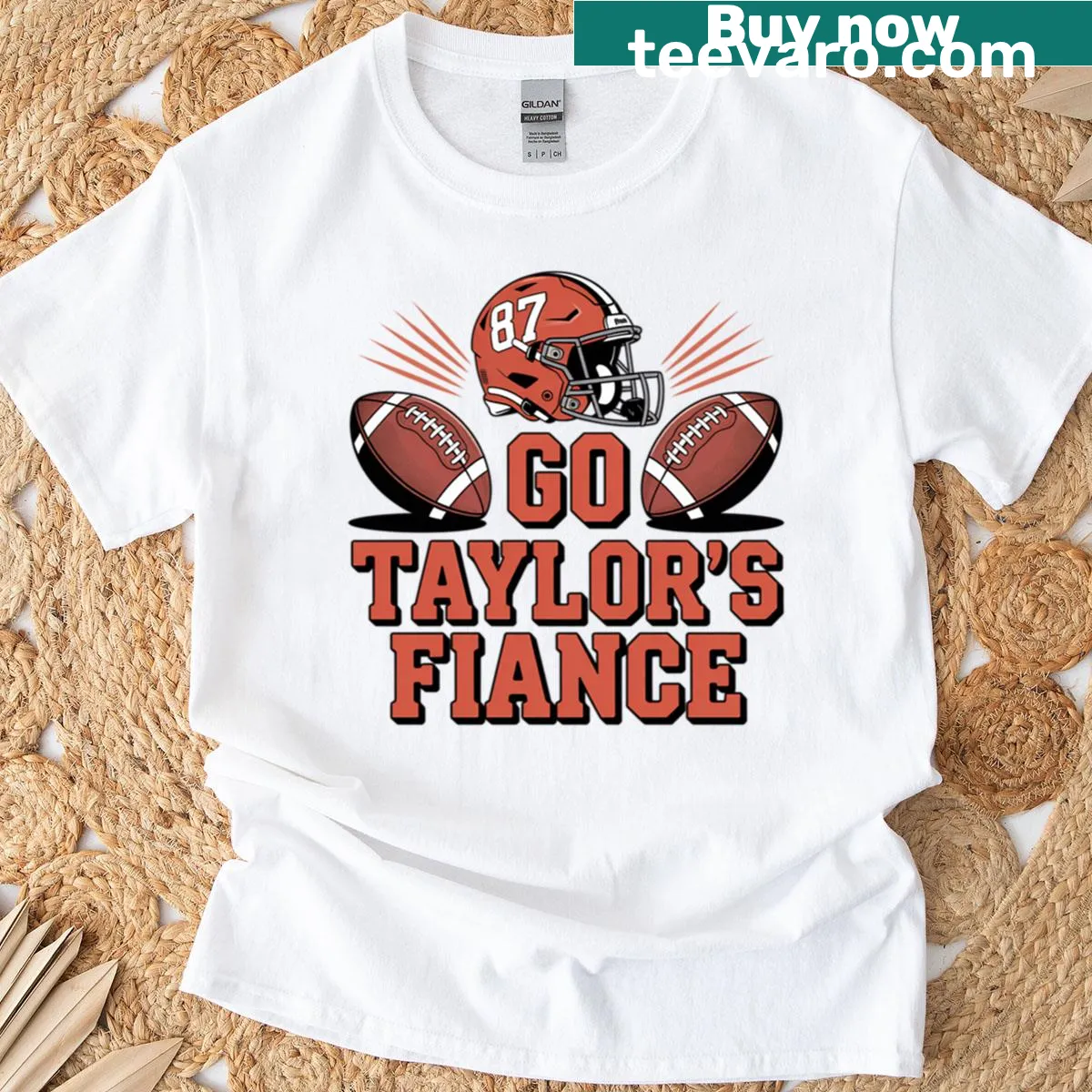 Funny game day t-shirt for Swifties with a football theme — on a men's t-shirt