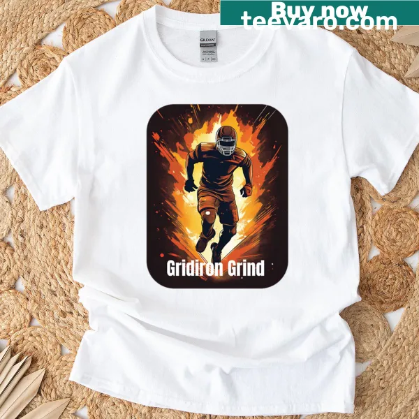 Bold illustration of a football player on a T-shirt
