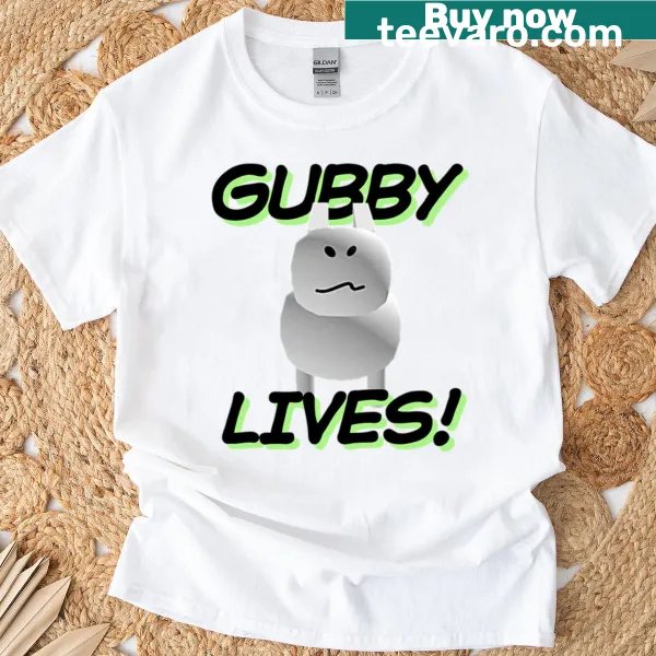 Cartoon design of Gubby the Bunny from Roblox