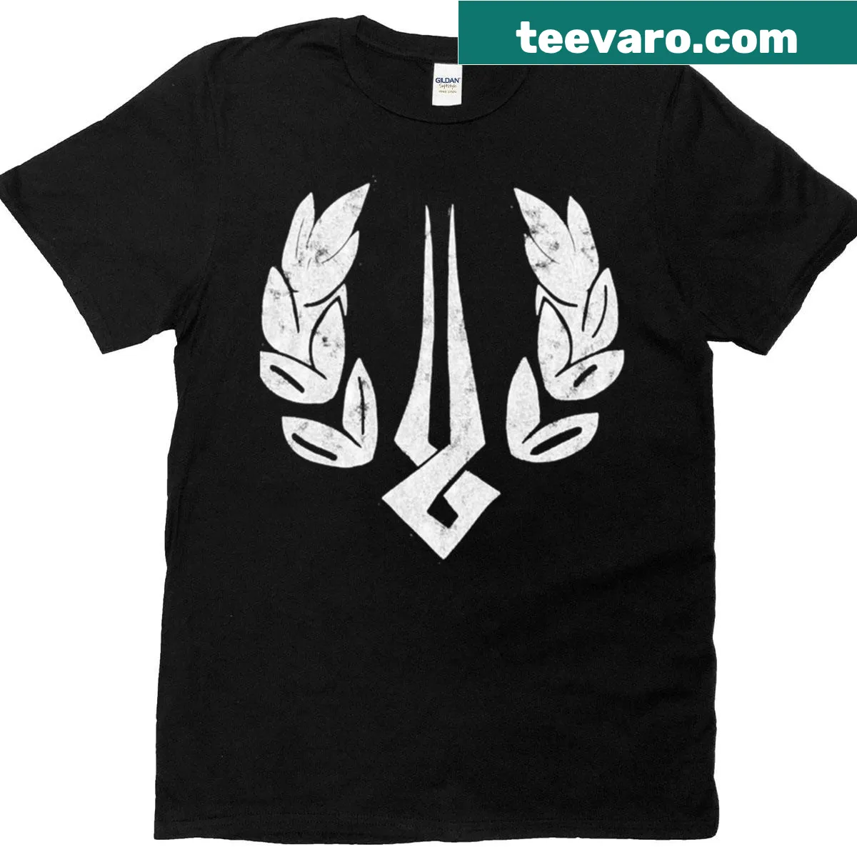 Distressed Zagreus logo from the Hades game on a T-shirt — on a men's t-shirt