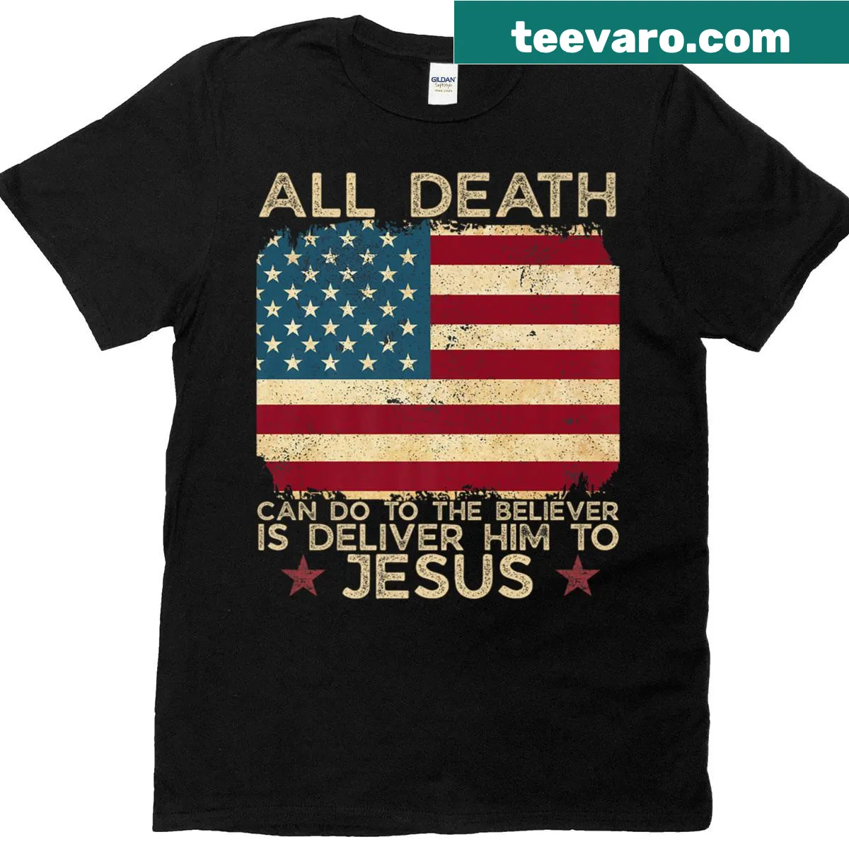Funny text about freedom in a religious context on t-shirt — on a men's t-shirt