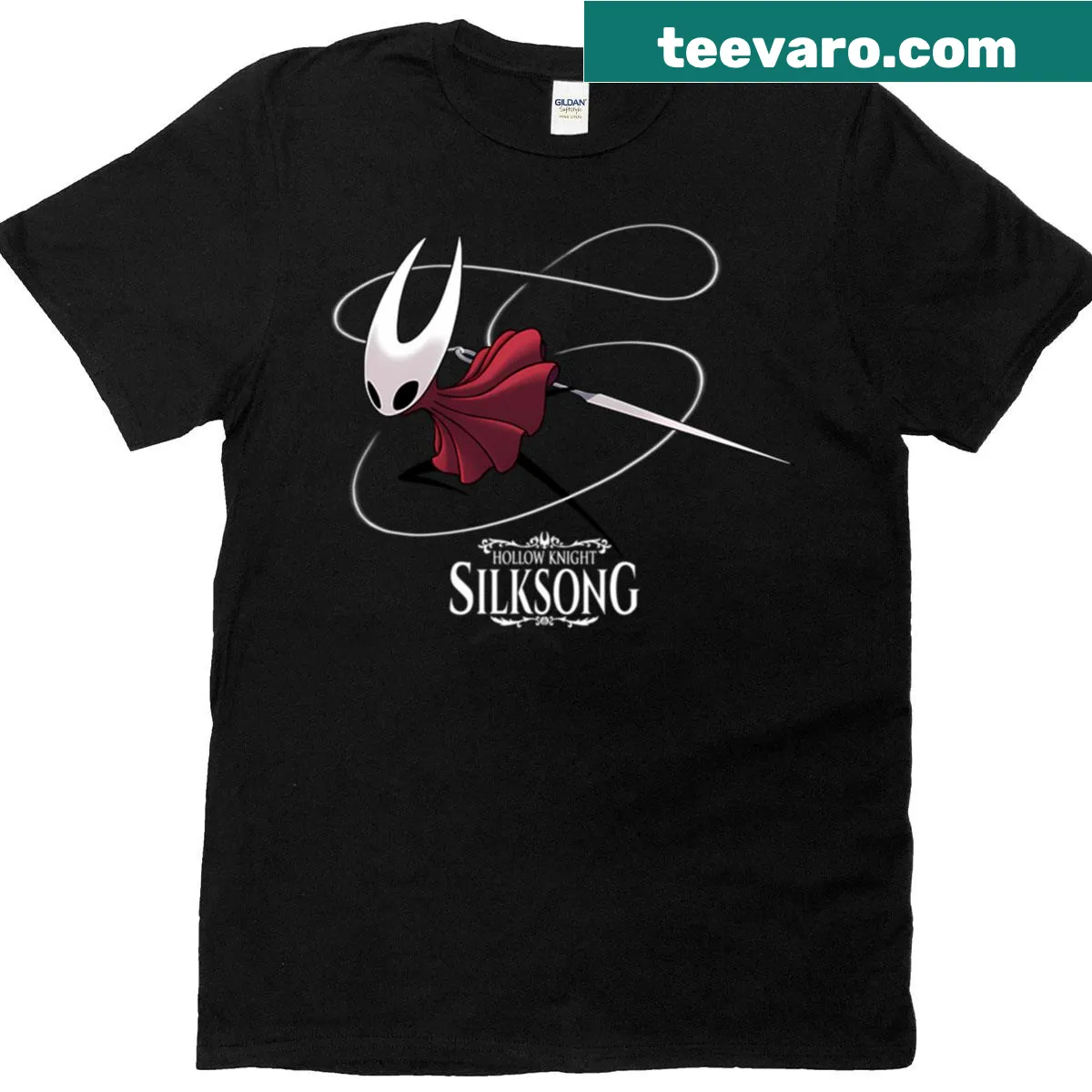 Playful t-shirt featuring Hollow Knight Silksong graphics — on a men's t-shirt