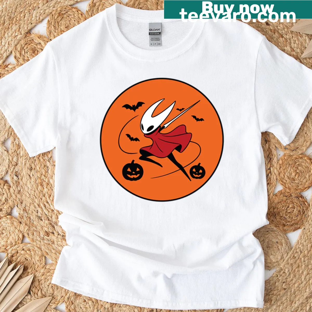 Hornet Silksong graphic T-shirt — on a men's t-shirt