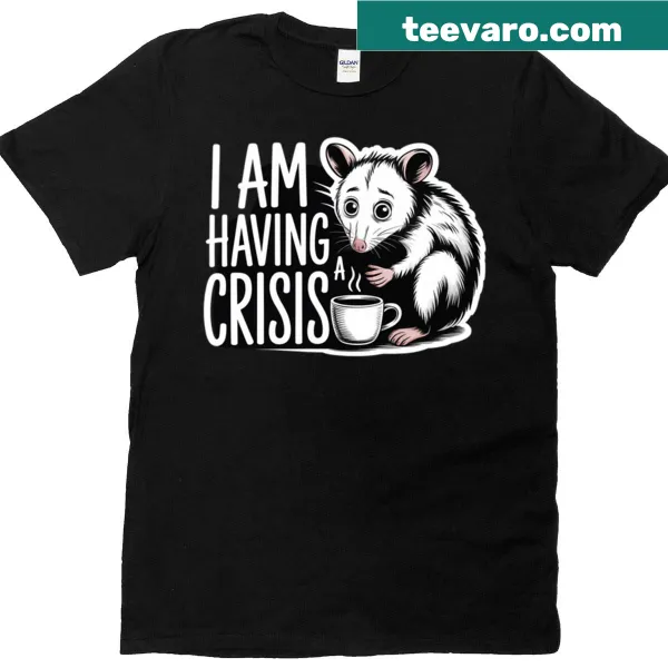 Active t-shirt featuring a whimsical possum graphic for humorous moments