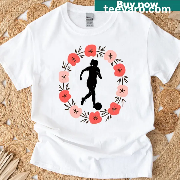 Simple typography t-shirt expressing love for soccer