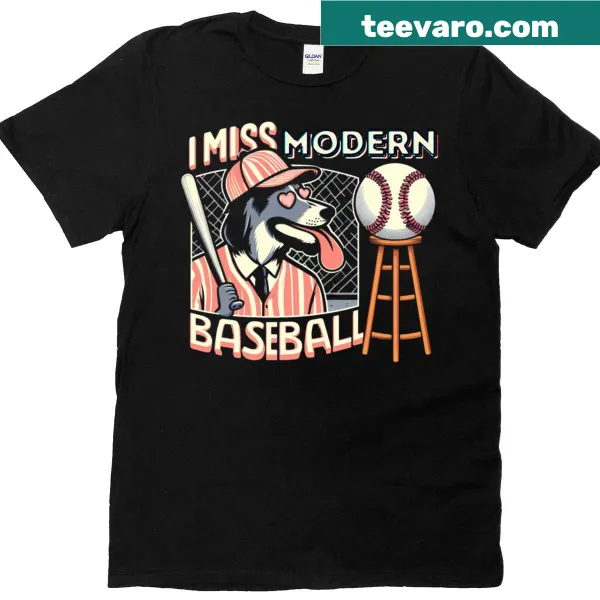 Funny t-shirt about baseball and dogs with humorous text