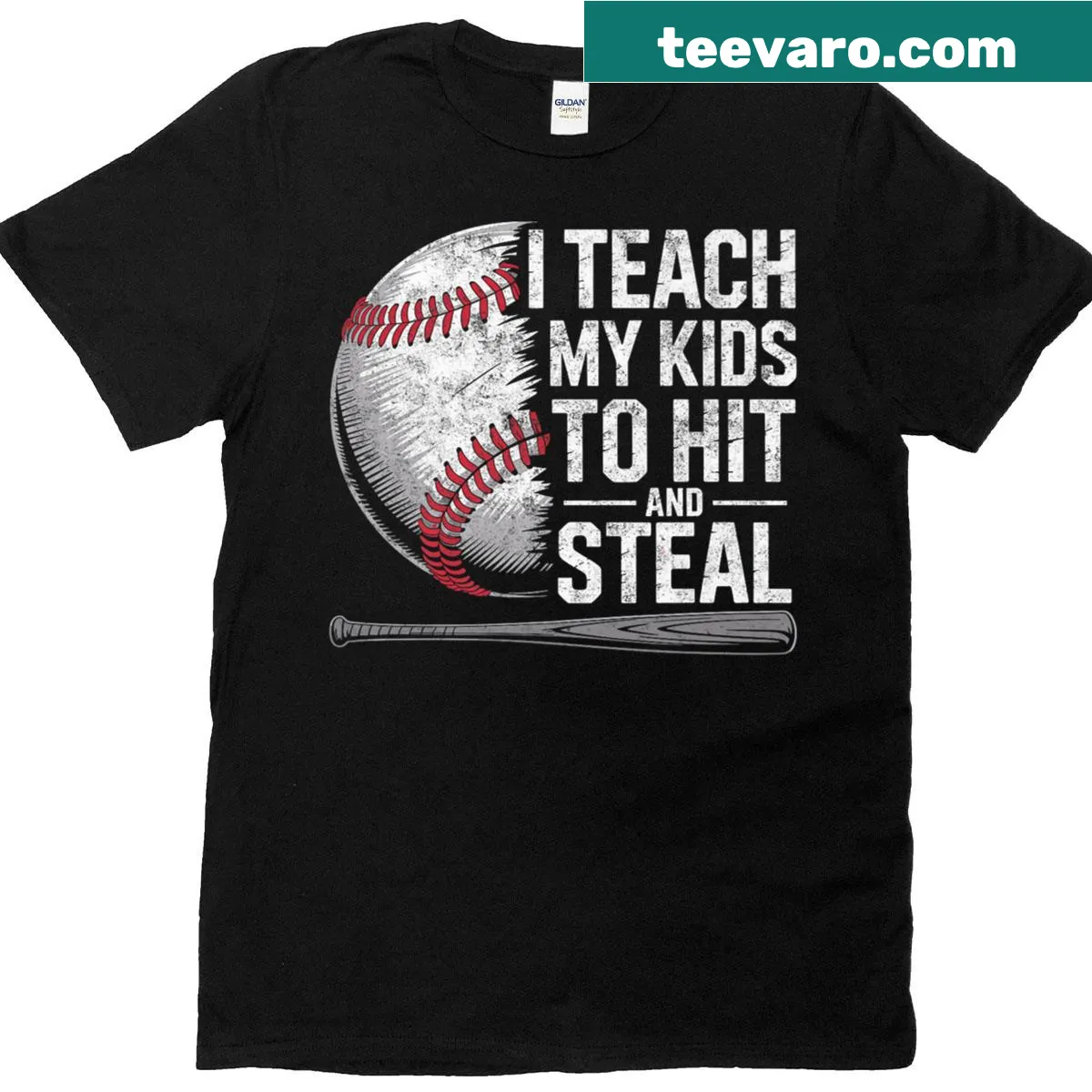Funny T-shirt for baseball coach dads with a humorous slogan. — on a men's t-shirt