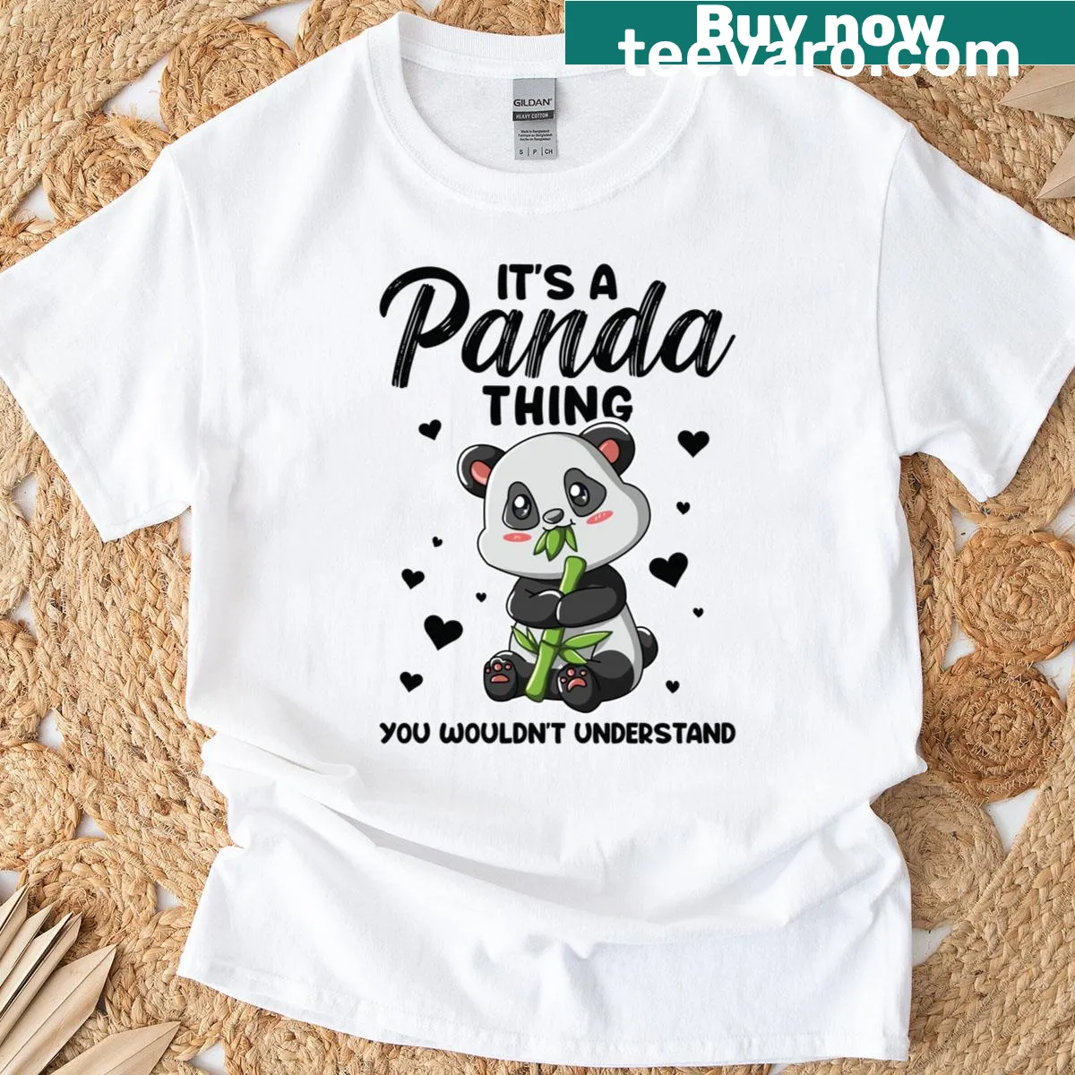 Cute panda t-shirt with the phrase 'It's A Panda Thing' — on a men's t-shirt