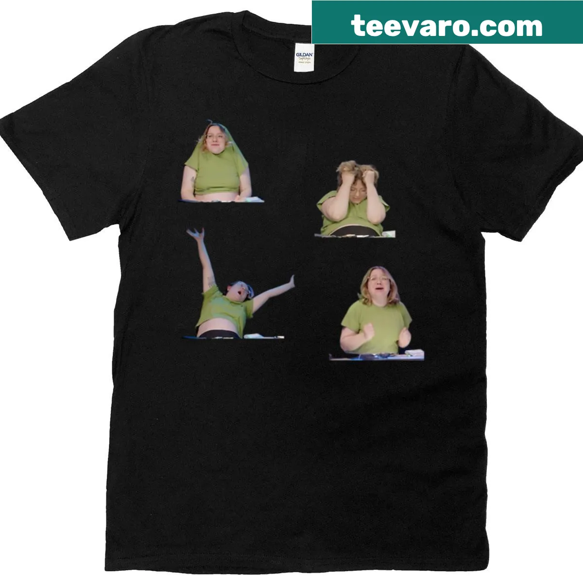 T-shirt featuring a whimsical sticker pack design — on a men's t-shirt