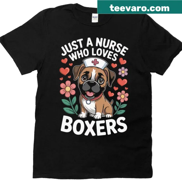 T-shirt featuring a design for nurses who love boxers