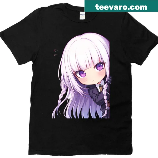 Kawaii T-shirt featuring chibi Kyoko Kirigiri from Danganronpa