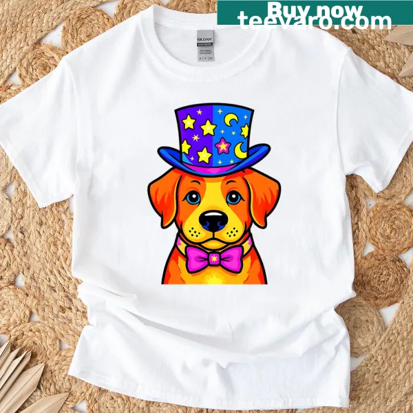 Illustration of a Labrador retriever on a t-shirt