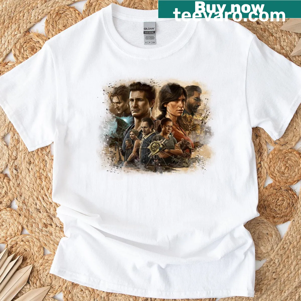 Bold text Legacy Of Thieves printed on an oversized t-shirt — on a men's t-shirt