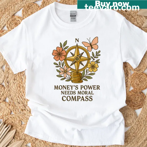 Inspirational text Let Wisdom Leads The Wealth on an oversized t-shirt