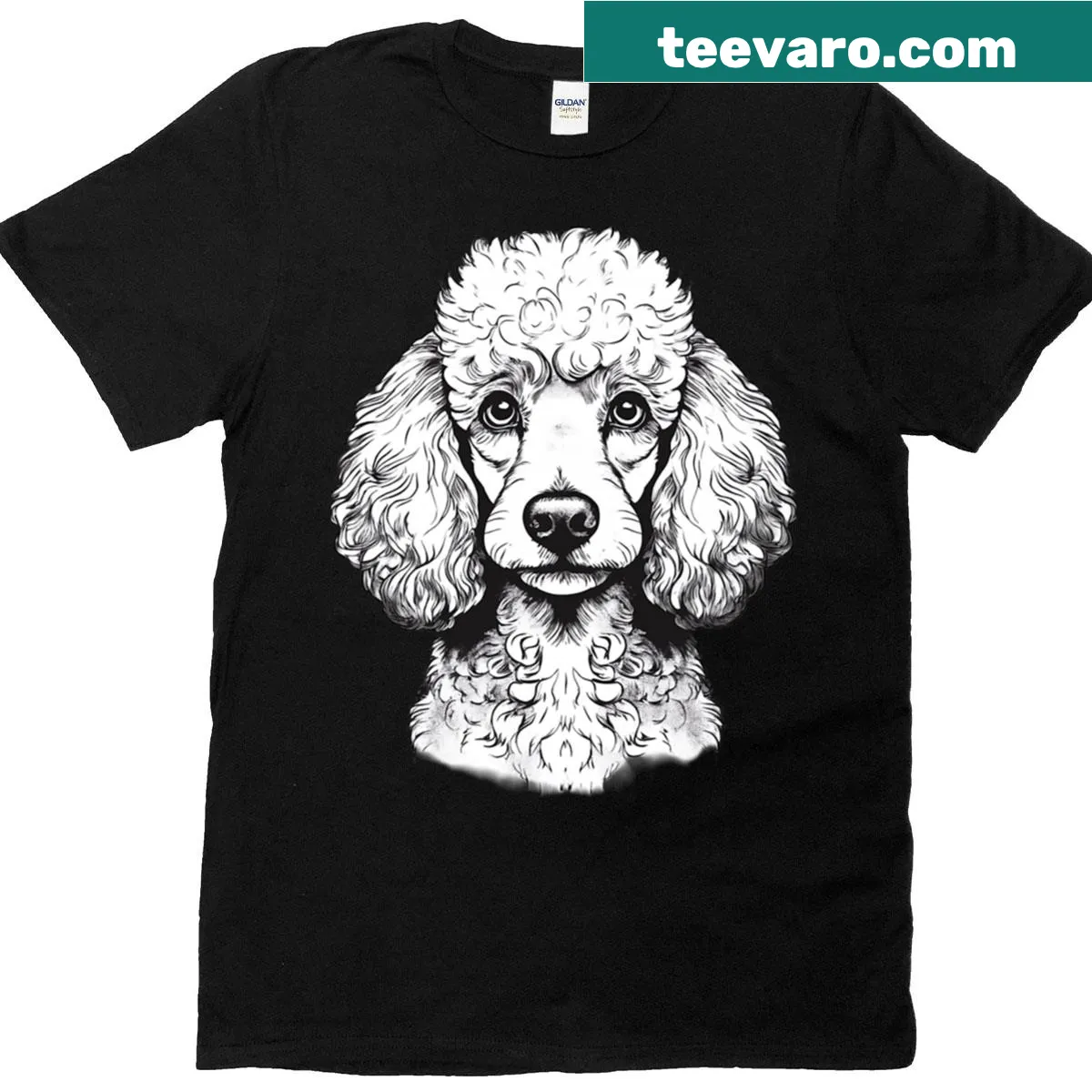 T-shirt featuring the phrase 'Life's Better With A Poodle' — on a men's t-shirt