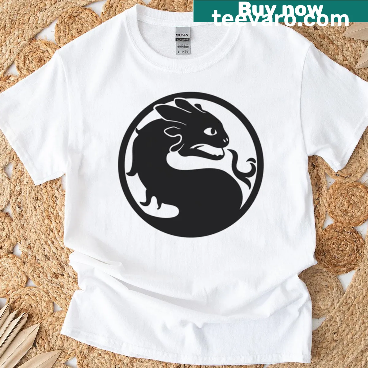 Illustration of a powerful dragon for fantasy enthusiasts — on a men's t-shirt