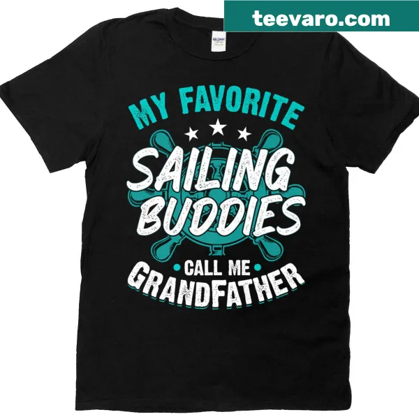 T-shirt with text design celebrating grandfathers and sailing
