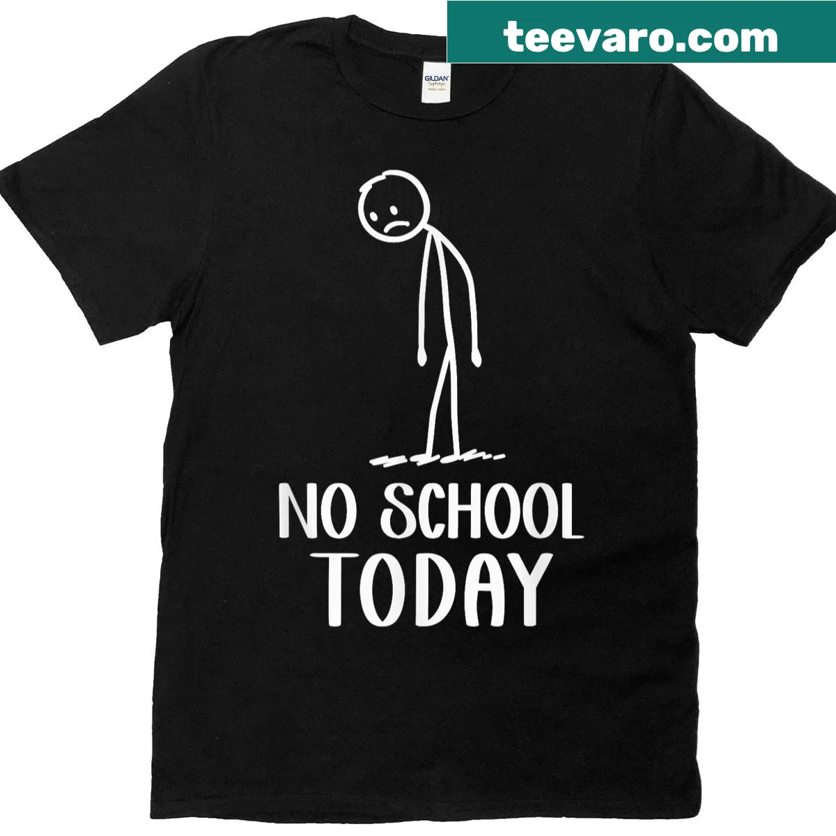 Funny t-shirt that says 'No School Today' for students and teachers — on a men's t-shirt