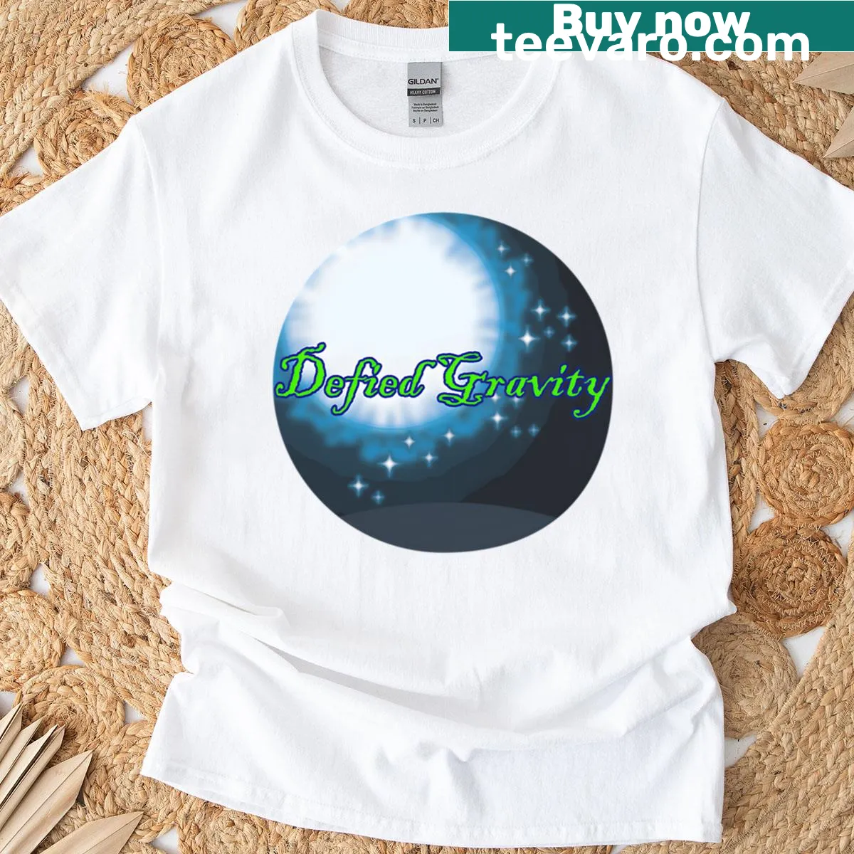 Oversized T-shirt featuring a Super Nova design from Outer Wilds — on a men's t-shirt