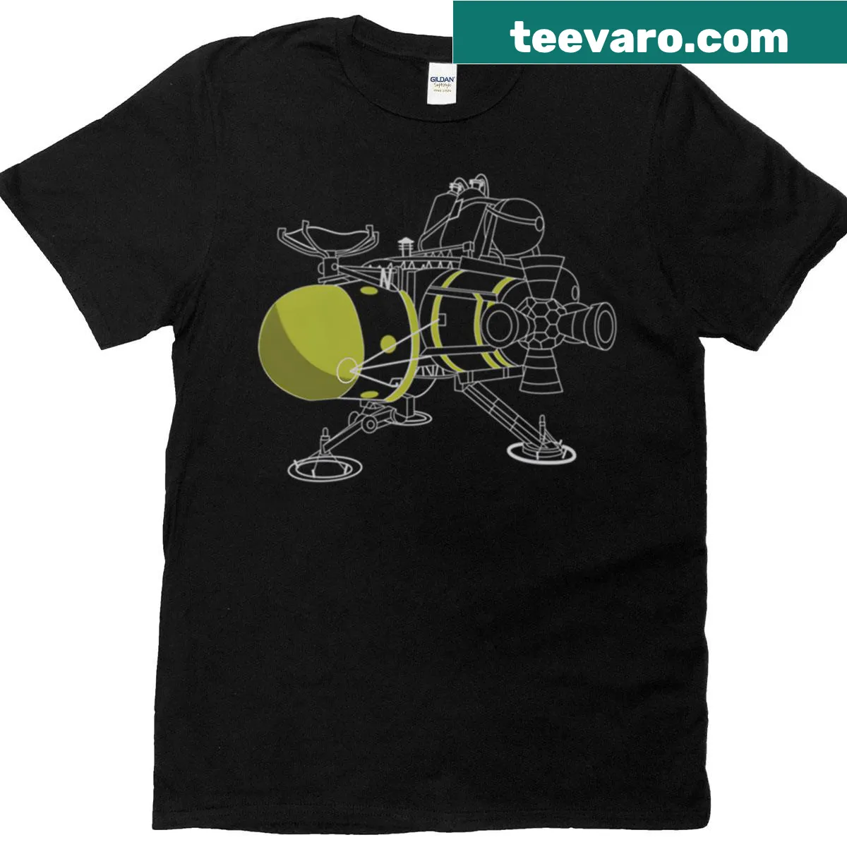 Illustration of The Vessel from Outer Wilds on a casual t-shirt — on a men's t-shirt