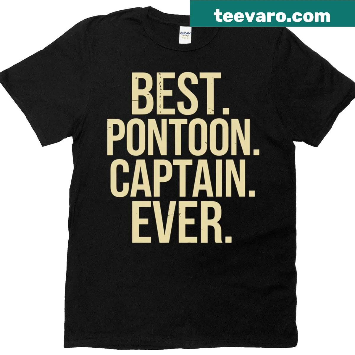 Pontoon Captain t-shirt featuring a charming boating design — on a men's t-shirt