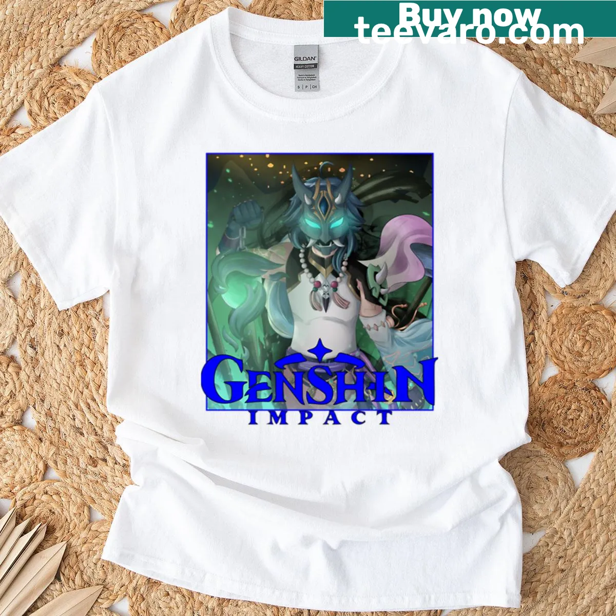 T-shirt with a playful anime and gaming design — on a men's t-shirt
