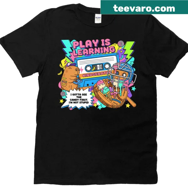 Oversized T-shirt with retro cassette and capybara graphic