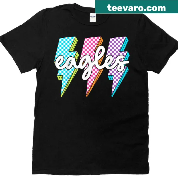 Retro Eagles name graphic t-shirt for sports fans