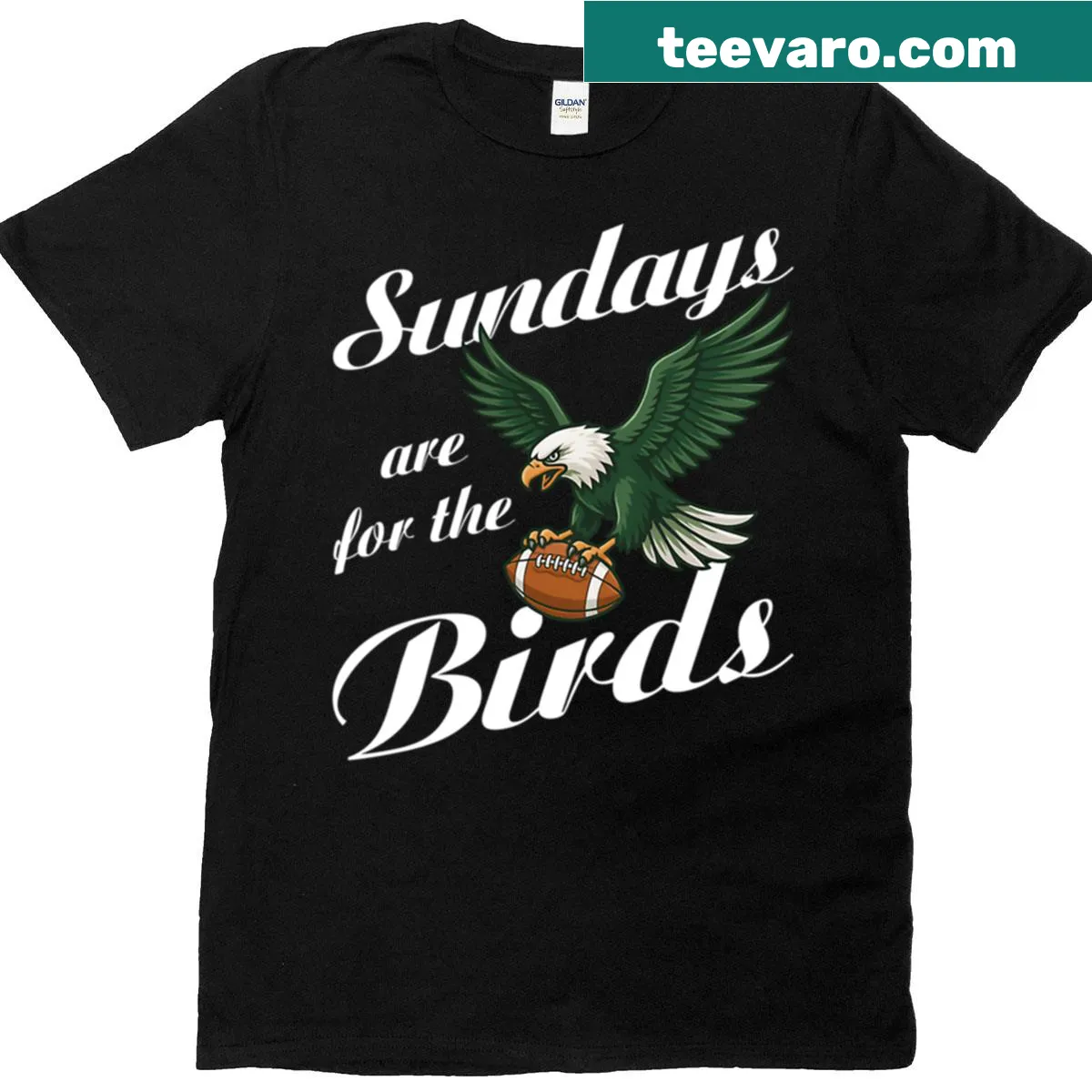 Playful shirt featuring the phrase Sundays Are For The Birds — on a men's t-shirt
