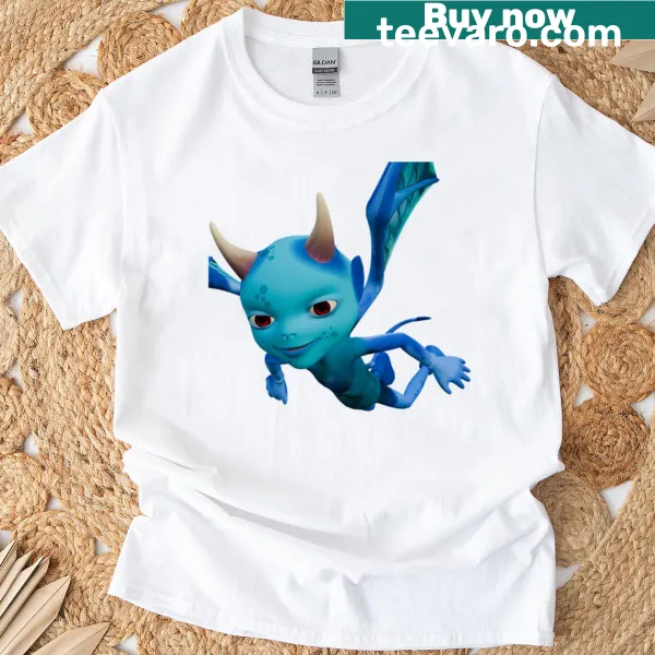 Illustrative t-shirt featuring the playful Blue Demon Kid design