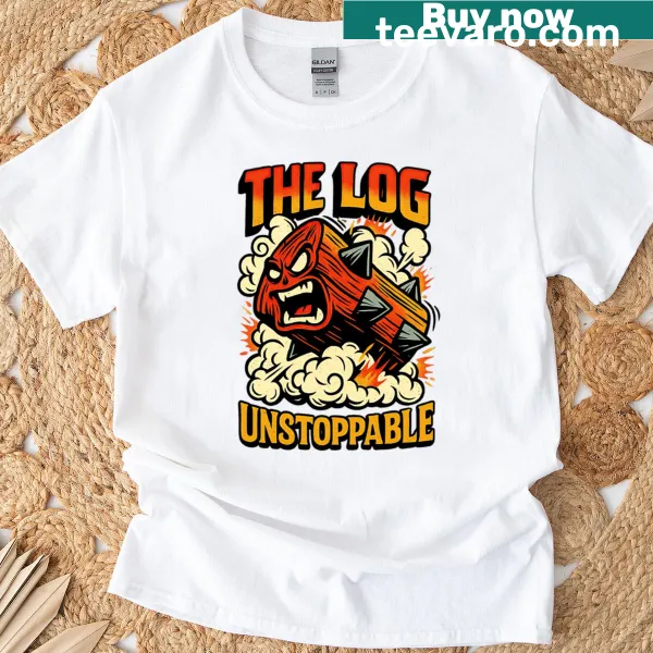 Illustrative Clash Royale t-shirt featuring the Log character