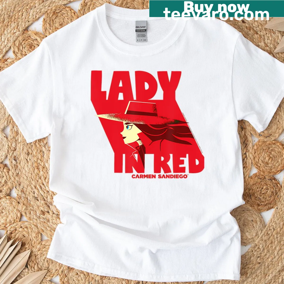 Illustrated detective in trench coat and hat on a t-shirt — on a men's t-shirt