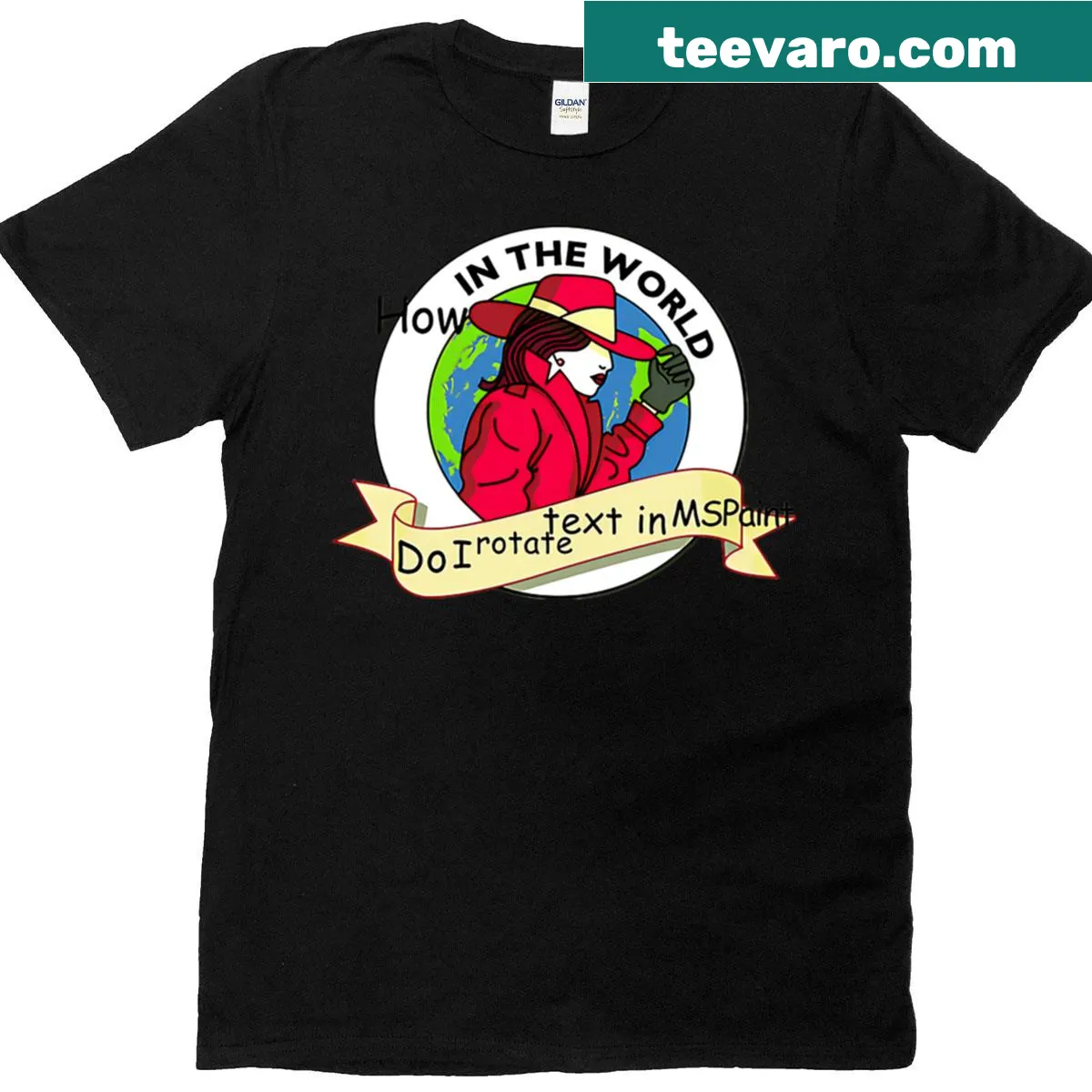 T-shirt featuring an illustration of a detective trench coat and hat — on a men's t-shirt