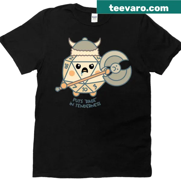 Bold T-shirt depicting a barbarian character with accompanying text