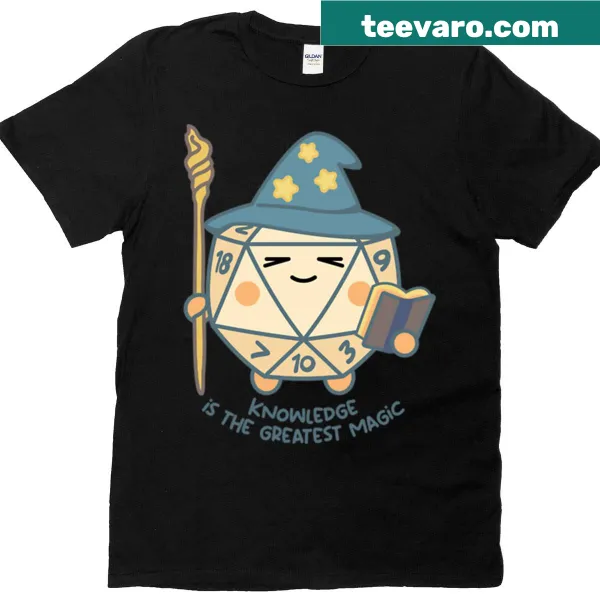 Bold T-shirt featuring a wizard graphic with compelling text.