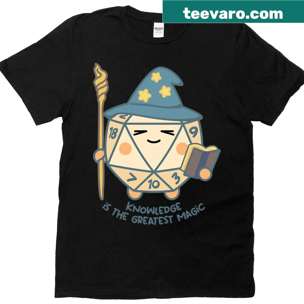 Bold T-shirt featuring a wizard graphic with compelling text. — on a men's t-shirt