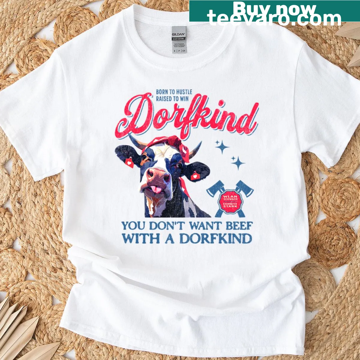Playful typography T-shirt featuring a message for kids about resilience. — on a men's t-shirt